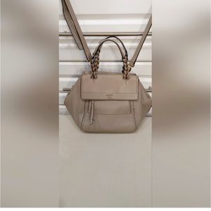 Tory Burch large half moon black satchel purse